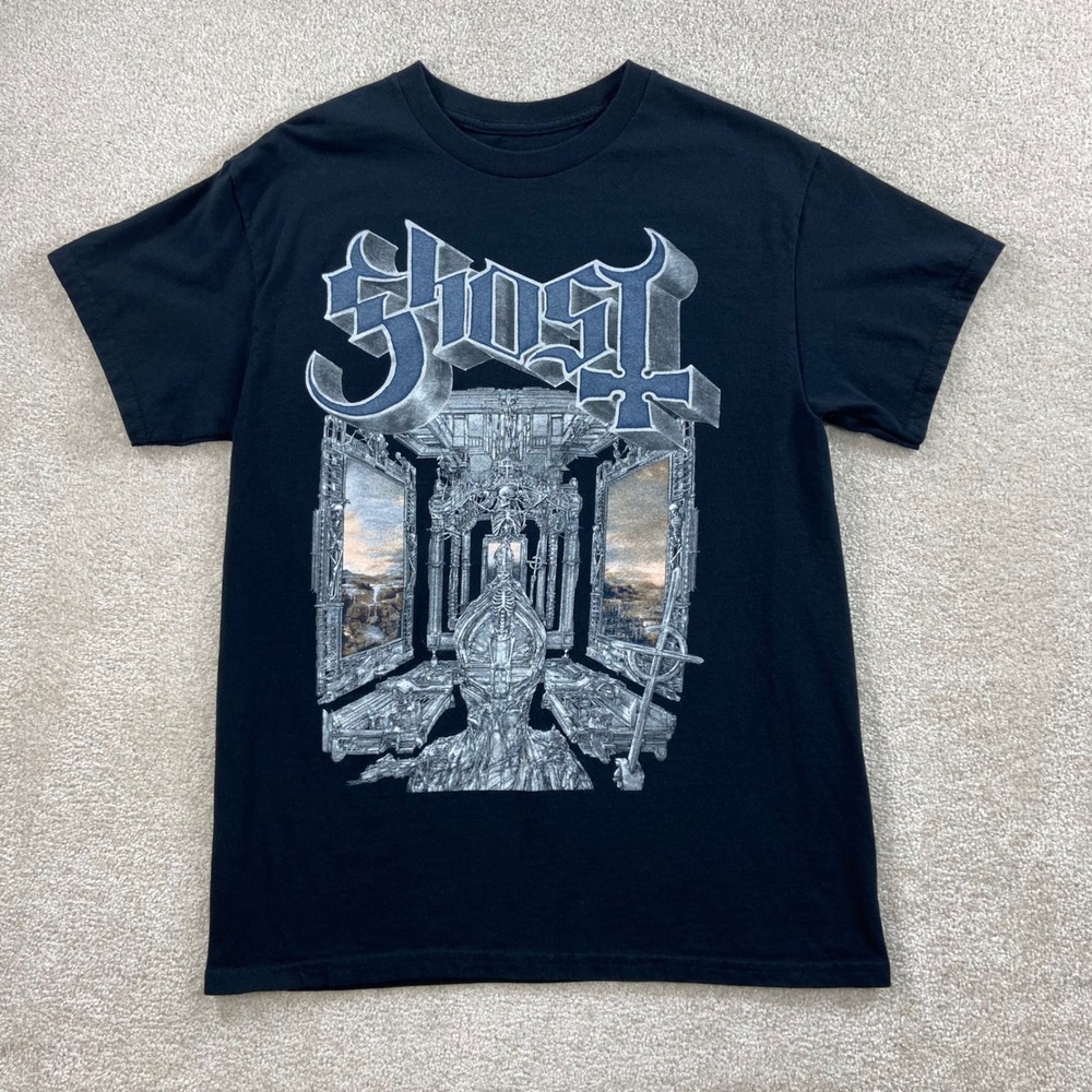 Ghost Band Graphic T-Shirt Mens Medium Black Papa Emeritus Skeleton Rock Tee
